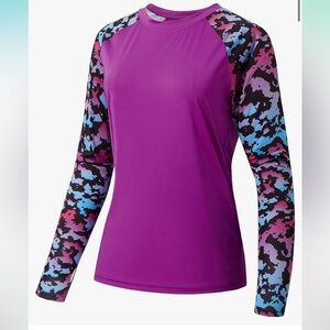 BASSDASH Women’s UPF 50+ UV Sun Protection T-Shirt Long Sleeve - 3XL